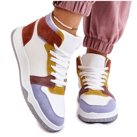 BM Høje sportssko til kvinder Sneakers Multicolor Rumor hvid violet flerfarvet