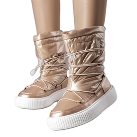 Big Star gyldne snestøvler KK274194 beige