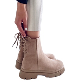 Bobbie L.KHAKI ruskindsstøvler beige