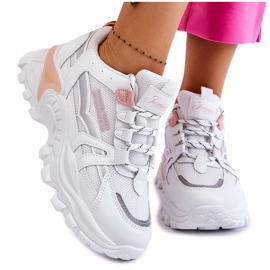 BM Moderigtige Sneakers til kvinder i hvid-Pink Biko lyserød