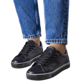 Sorte øko-læder sneakers fra Joffre