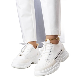 BM Hvide high platform sneakers fra Lavaris