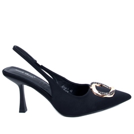 BM Pumps med åben hæl fra Constance Black sort