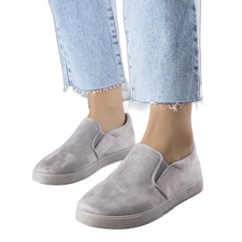 Grå øko-ruskind sneakers fra Leroy