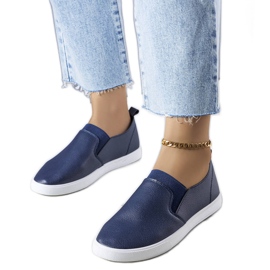 Marineblå øko-læder sneakers fra Leroy