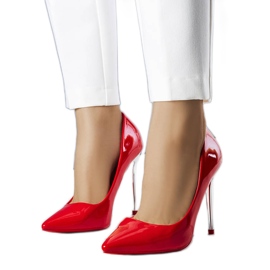 Xavier rødlakerede pumps