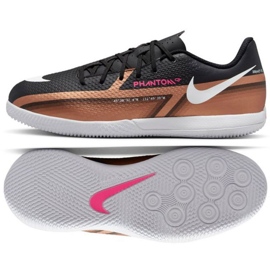 Nike Phantom GT2 Academy Qatar Ic Jr DR6059 810 fodboldsko brun, sort sort