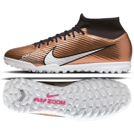 Nike Zoom Mercurial Superfly 9 Academy Qatar Tf M DR5948 810 fodboldsko guld, bronze gylden