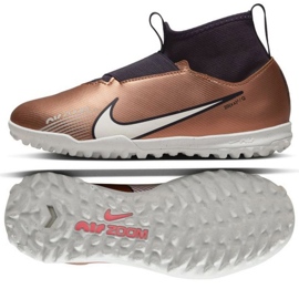 Nike Zoom Mercurial Superfly 9 Academy Qatar Tf Jr DR6053 810 fodboldsko guld, bronze gylden