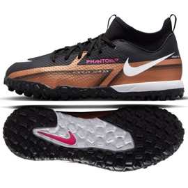 Nike Phantom GT2 Academy Qatar Dynamic Fit Tf Jr DR6061 810 fodboldsko brun, sort beige og brune