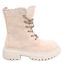 PA1 Snørestøvler ruskind Roisin Beige