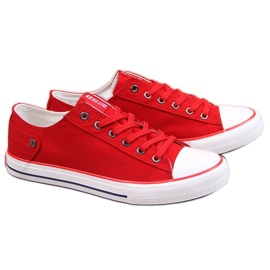 Røde lave sneakers til mænd Big Star DD174274