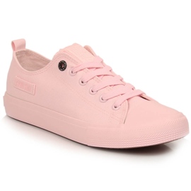 Damesneakers pudderlyserøde Big Star LL274022
