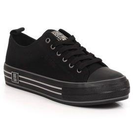 Damesneakers på platformen sorte Big Star LL274184