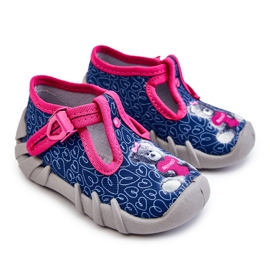 BEFADO S.A. Sko Hjemmesko Befado Bear 110P469 Navy-Pink marine blå lyserød