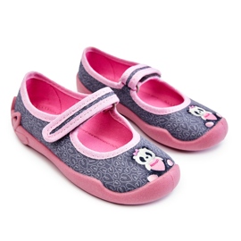 BEFADO S.A. Børnesko Befado Panda 114X506 Grå-Pink lyserød