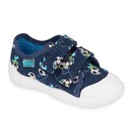 Befado Børns hjemmesko til velcro 907p154 Navy Blue blå