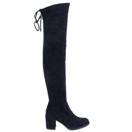 PA1 Højhælede lårstøvler fra Winona Black sort