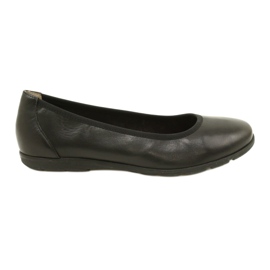 Komfortable Caprice ballerinasko i læder 22150-20 022 Sort nappa