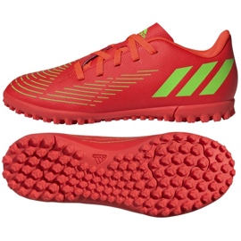 Adidas Predator Edge.4 Tf Jr GV8495 fodboldsko rød appelsiner og røde