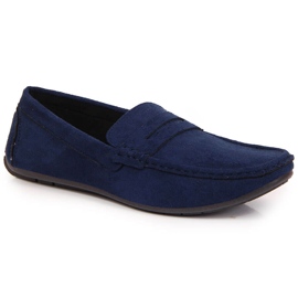 News NYHEDER marineblå slip-on loafers til mænd