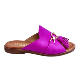 Lewski Shoes Dame Ruskind Hjemmesko Leski Sko 3226 Fuchsia lyserød