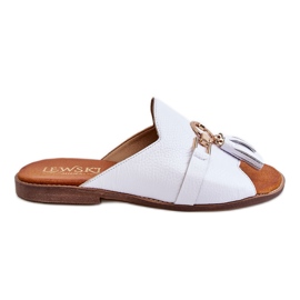 Lewski Shoes Dame læder hjemmesko Leski Sko 3226 Hvid