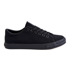 News Klassiske sneakers med snørebånd til kvinder, sort Eleya