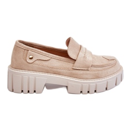 Slip-on sko i ruskind til kvinder Beige Fiorell