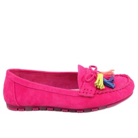 BM Tamla Fuchsia frynsede loafers lyserød