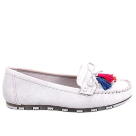 BM Tamla Grey frynser loafers grå