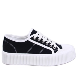 BM Damesneakers på Dors Black platformen sort