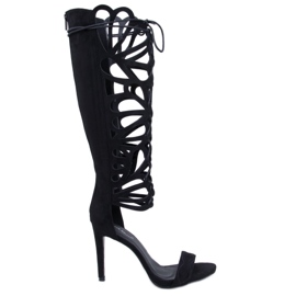 BM Miranda Sort stilet gladiator sandaler