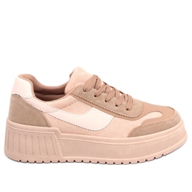 BM Kirby Khaki platform sneakers beige