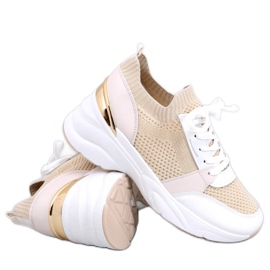 BM Davis Beige wedge sneakers