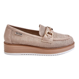 PM1 Dame platform Loafers Beige Danny