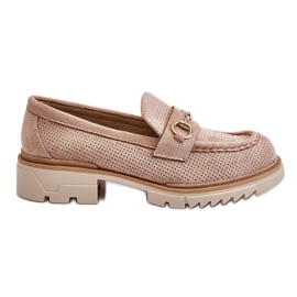 PM1 Klassiske Dame Loafers Loafers Beige Kolton