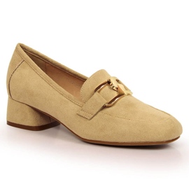 Vinceza lavhælede ruskindsko W JAN175B beige
