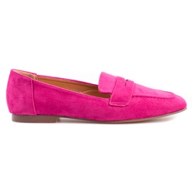 Shelovet loafers i fuchsia ruskind til kvinder lyserød