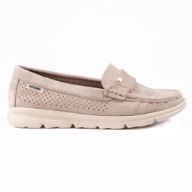 Goodin Dame mokkasiner Shelovet lys beige