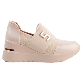 Shelovet wedge sneakers til kvinder beige