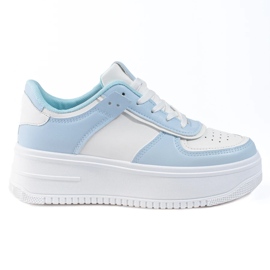 Shelovet damesneakers hvid og blå