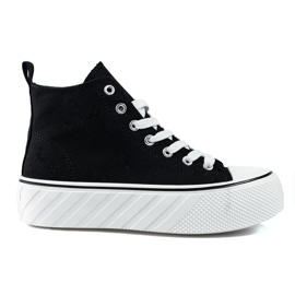 Shelovet sorte high-top sneakers til kvinder