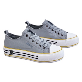 Stof-platformssneakers til kvinder Big Star LL274183 Lyseblå