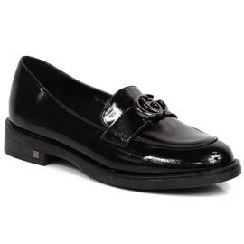 Sortlakerede loafers til kvinder Potocki SZ12020