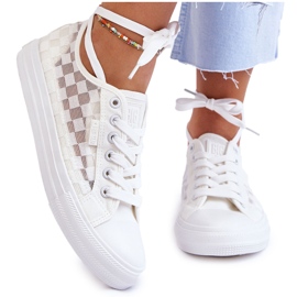 Klassiske lave sneakers Big Star LL274071 Hvid
