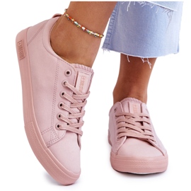 Dame Smooth Low Sneakers Big Star LL274059 Pink lyserød
