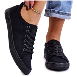 Dame Smooth Low Sneakers Big Star LL274057 Sort