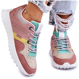 Damesneakers Big Star LL274422 Pink-Beige lyserød