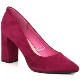 Sergio Leone PB216 spidse pumps i ruskind til kvinder lyserød